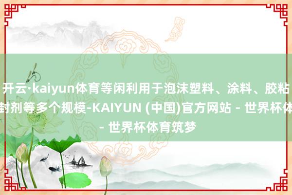 开云·kaiyun体育等闲利用于泡沫塑料、涂料、胶粘剂、密封剂等多个规模-KAIYUN (中国)官方网站 - 世界杯体育筑梦