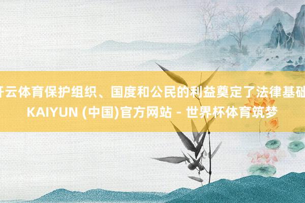 开云体育保护组织、国度和公民的利益奠定了法律基础-KAIYUN (中国)官方网站 - 世界杯体育筑梦