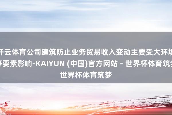 开云体育公司建筑防止业务贸易收入变动主要受大环境等要素影响-KAIYUN (中国)官方网站 - 世界杯体育筑梦