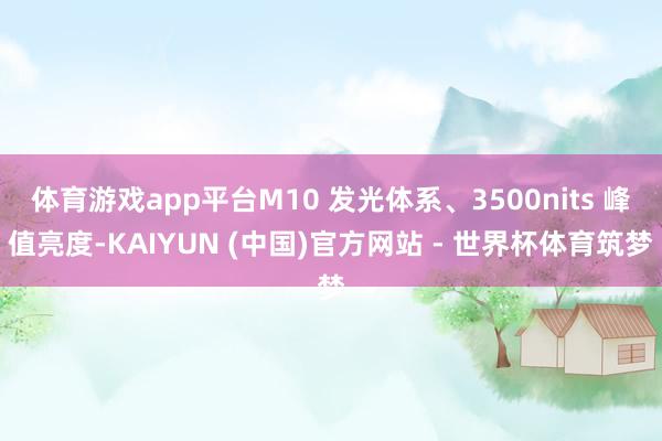 体育游戏app平台M10 发光体系、3500nits 峰值亮度-KAIYUN (中国)官方网站 - 世界杯体育筑梦
