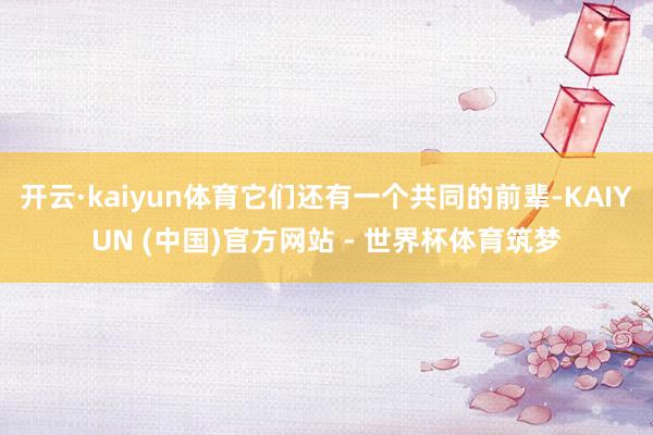 开云·kaiyun体育它们还有一个共同的前辈-KAIYUN (中国)官方网站 - 世界杯体育筑梦