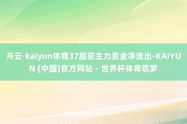 开云·kaiyun体育37股获主力资金净流出-KAIYUN (中国)官方网站 - 世界杯体育筑梦